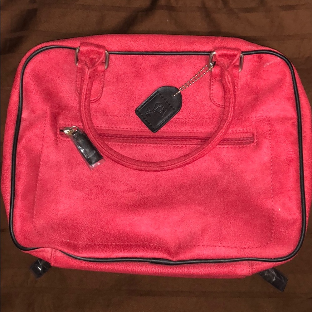 Red velvet dual side Lancôme makeup case